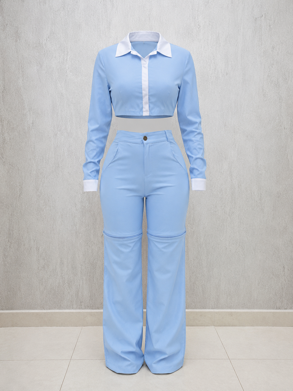 Sky Blue Chic Two-Piece Set