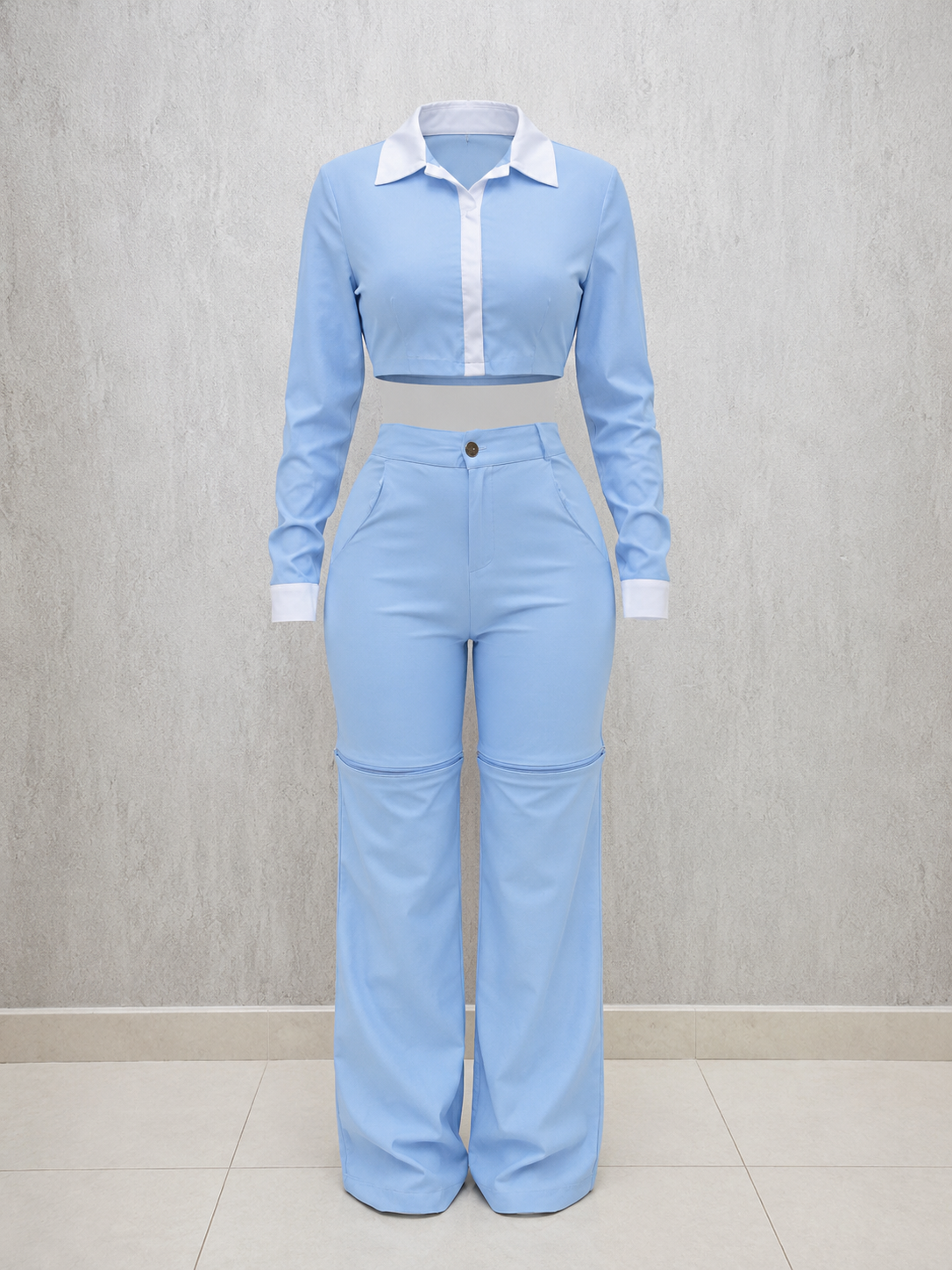 Sky Blue Chic Two-Piece Set