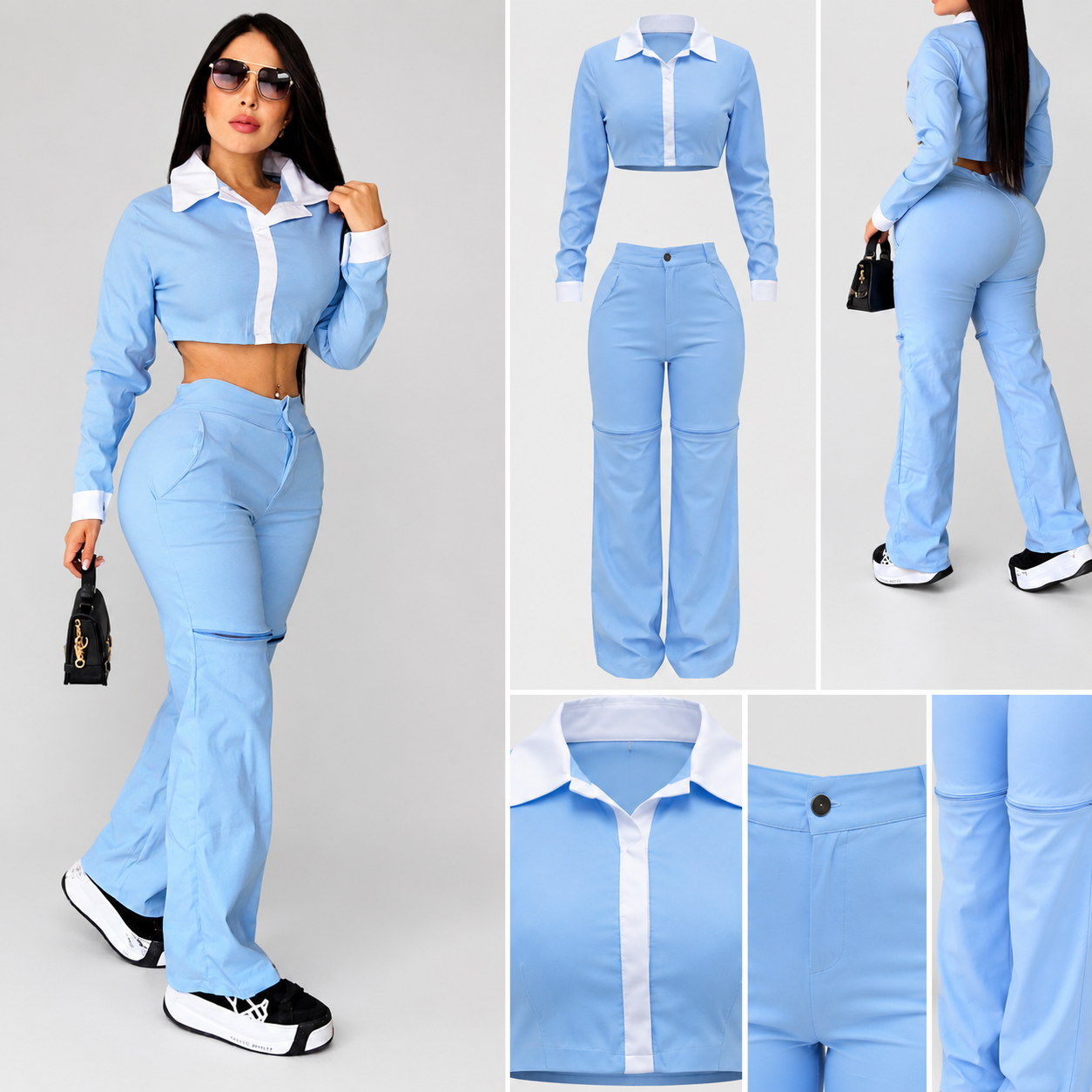 Sky Blue Chic Two-Piece Set