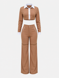 Mocha Elegance Two-Piece Set