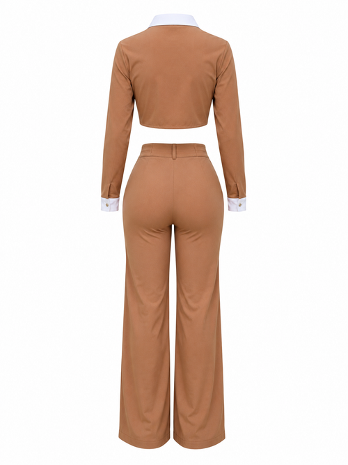 Mocha Elegance Two-Piece Set